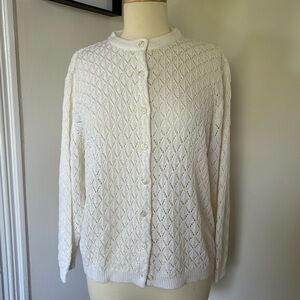 *TRADED* Vintage Delicate White Knit Cardigan